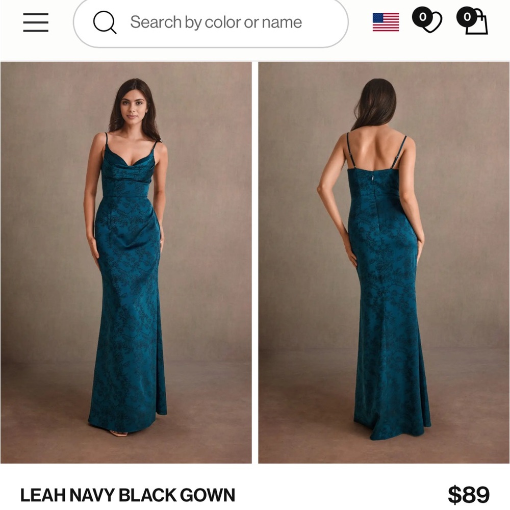 Azazie Teal Black Maxi Dress
